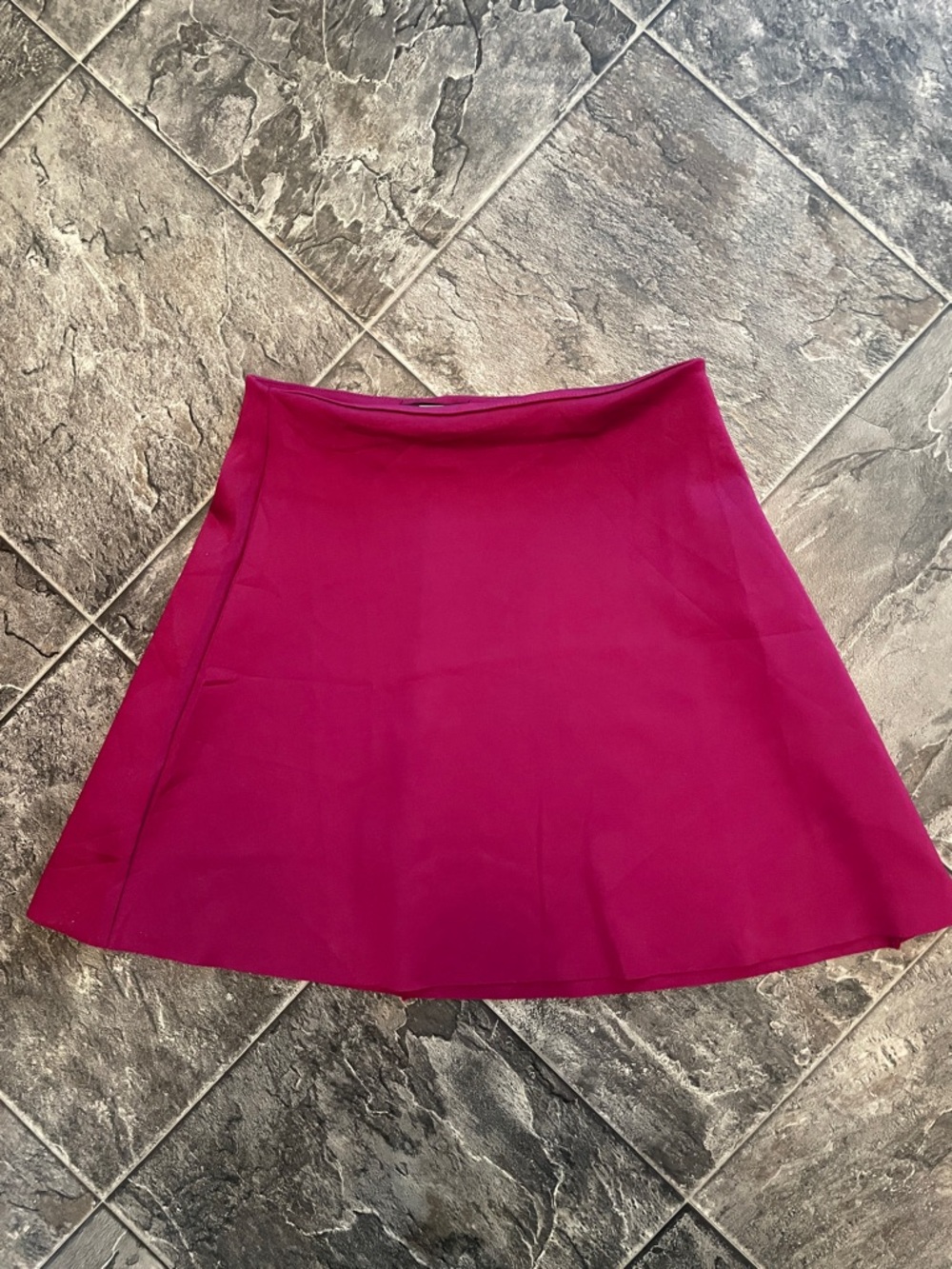 LAVON Vibrant Fuchsia A-Line Coastal Coquette Balletcore Side-Zip Mini Skirt